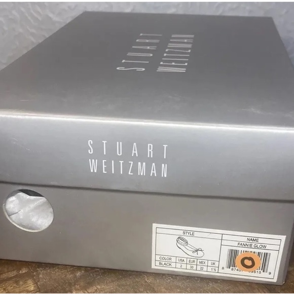 STUART Weitzman Girls Fannie Glow Rhinestone Designer Dress Flats Shoes, Size 2 - Picture 15 of 15